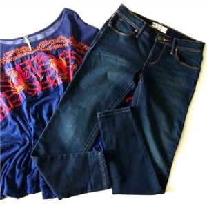 FREE PEOPLE Roller Crop Skinny Jeans